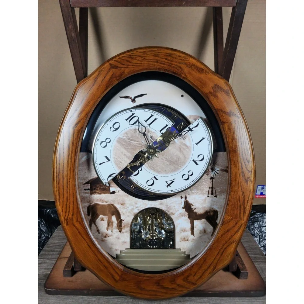Rhythm Clocks Joyful Prairie Magic Motion Clock - Picture 10 of 15